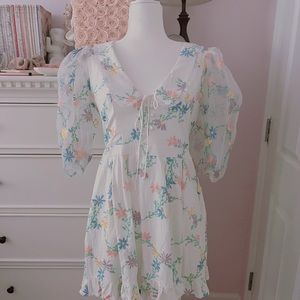 For Love and Lemons Majorie Mini Dress in size L (Altered)